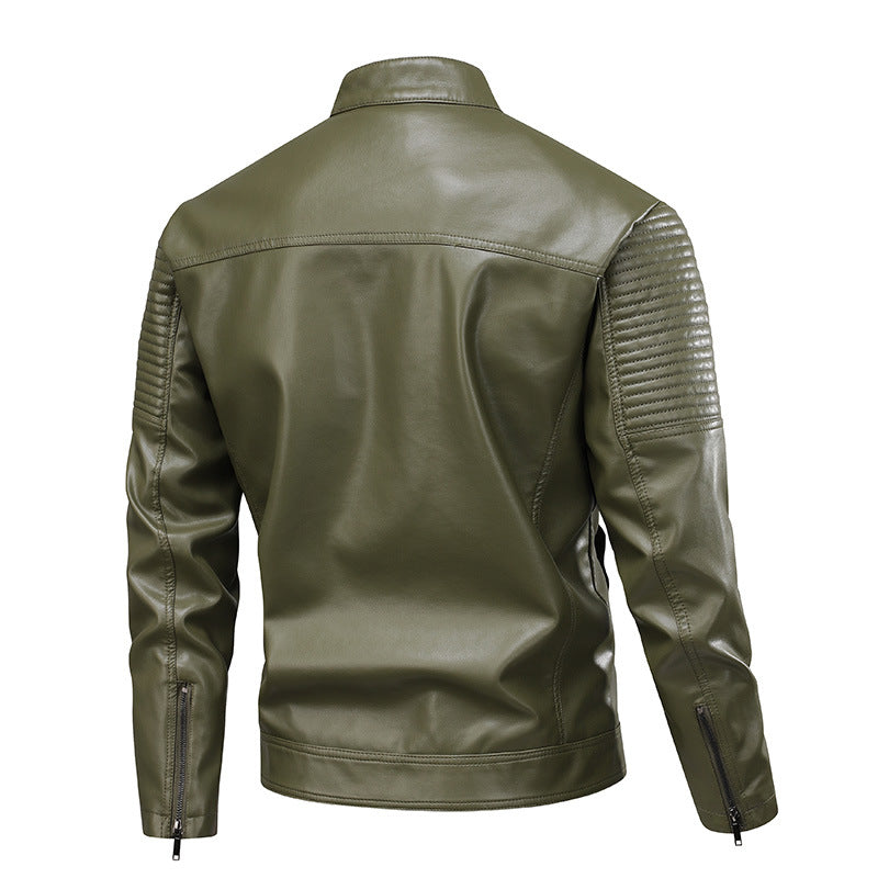 Herren modische Motorradjacke mit strukturierten Details Echoarchiv