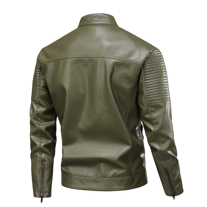 Herren modische Motorradjacke mit strukturierten Details Echoarchiv