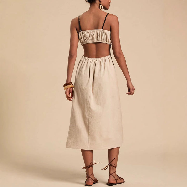 Damen luftiges Maxikleid mit floralem Oberteil Echo Archiv