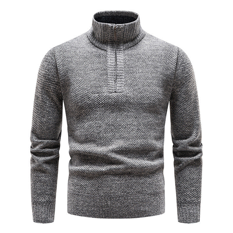 Herren Stylischer Strickpullover mit hohem Kragen und strukturiertem Design Echoarchiv