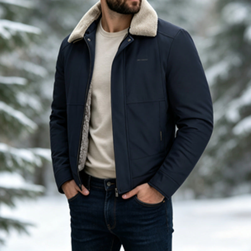Herren Modische Übergangsjacke mit hohem Kragen und weichem Innenfutter Echo Archiv