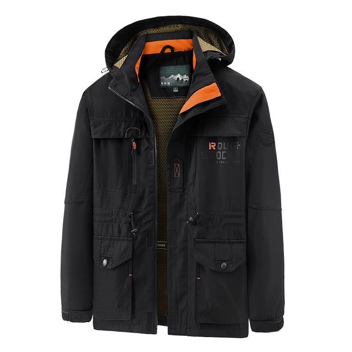 Herren nan wasserfeste und winddichte Outdoorparka mit abnehmbarer Kapuze Echo Archiv