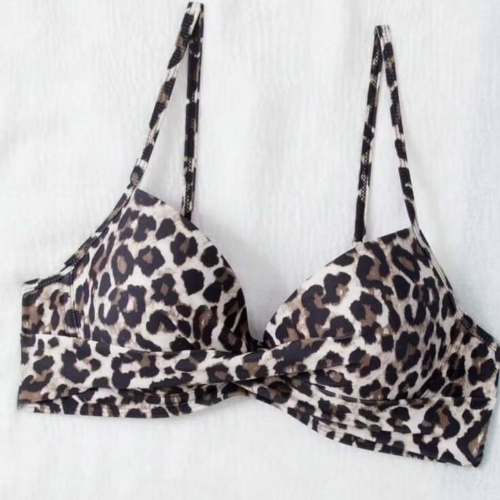 Damen Hoch tailliertes Bikini-Set mit gepolstertem Oberteil und animalischem Muster Echo Archiv