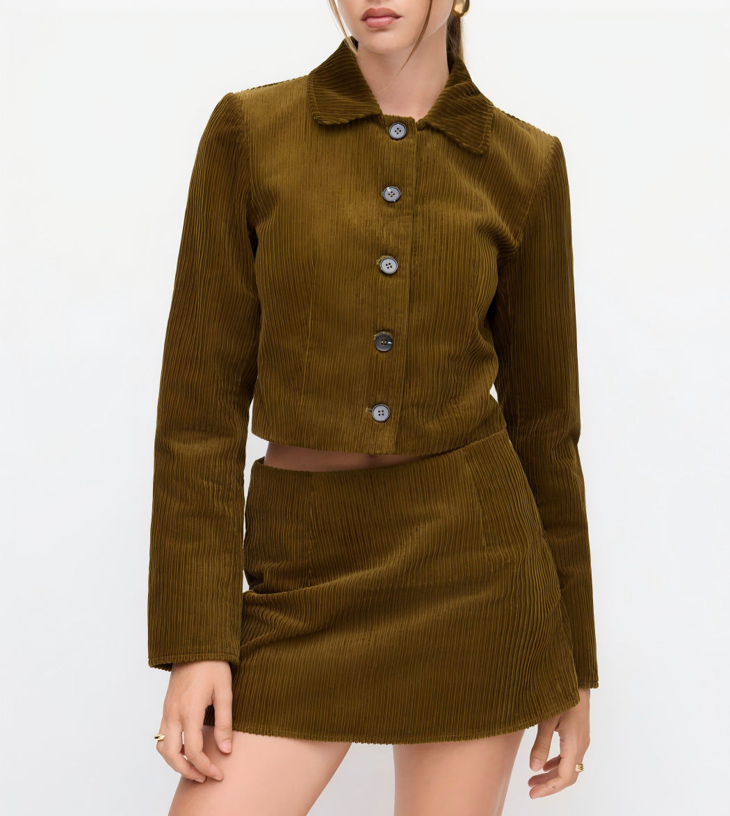 Damen Modisches Cord-Jackenset Echo Archiv