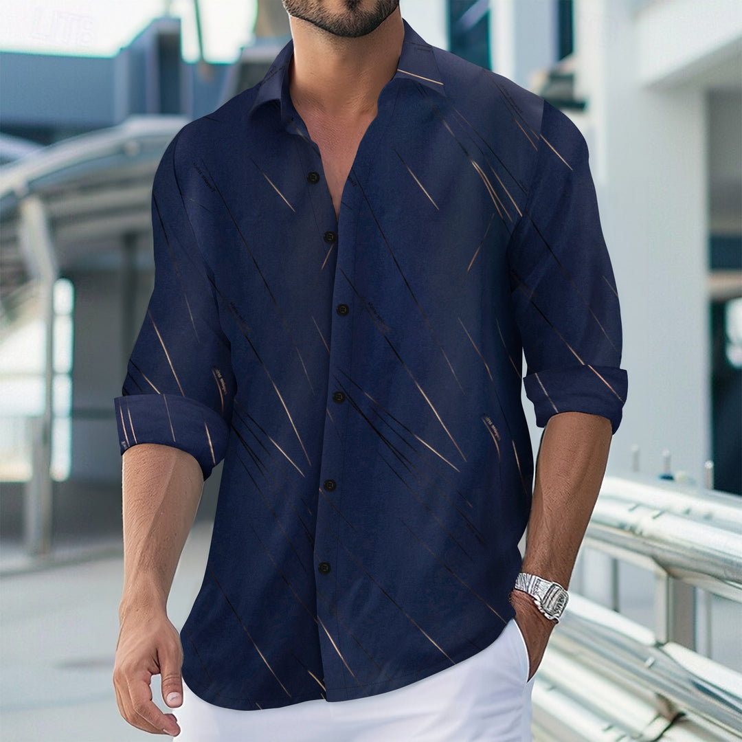 Herren Hemd mit modernem, dynamischem Design und klassischem Schnitt Echoarchiv