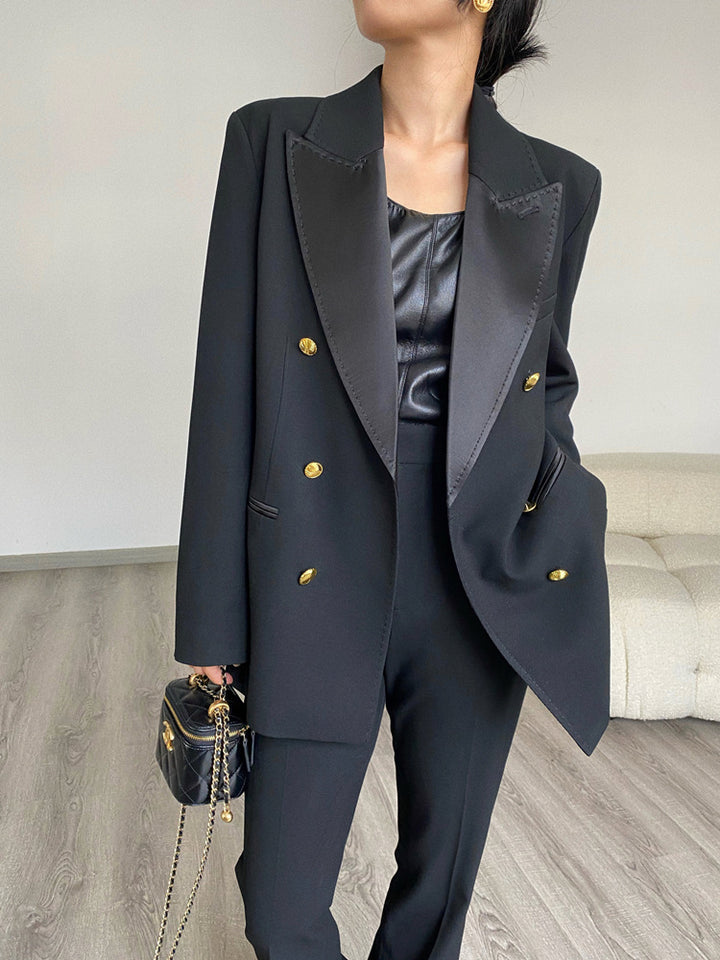 Damen Eleganter Doppeltreiher Blazer Echoarchiv