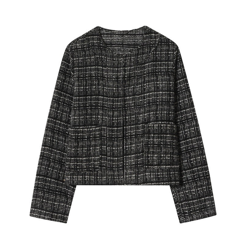 Damen Boxy-Tweedjacke im Bouclé‑Look mit verdeckter Knopfleiste und kastiger Silhouette Echo Archiv
