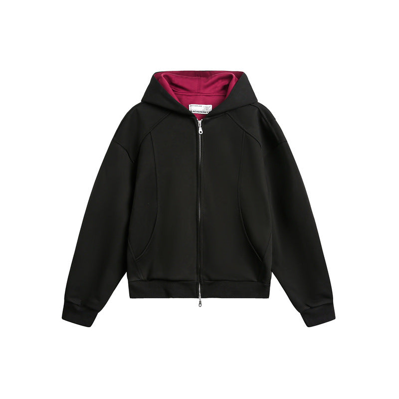 Unisex Oversize Kapuzen-Sweatjacke aus French-Terry mit Raglanärmeln und Zweiwegreißverschluss Echoarchiv