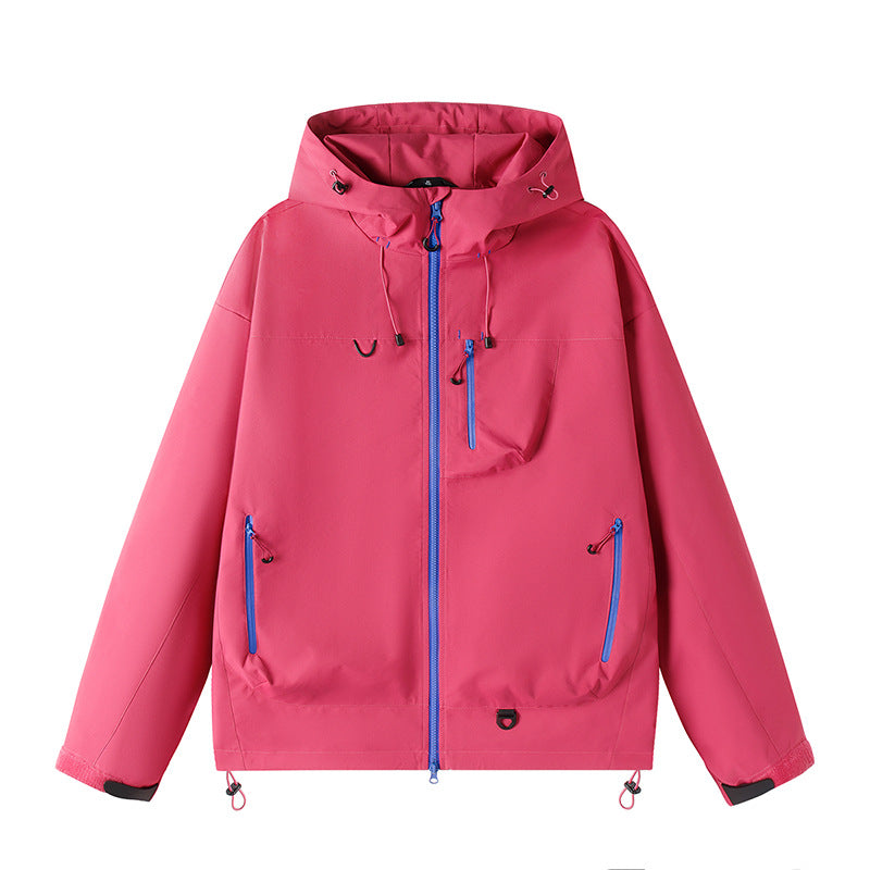 Herren Leichte Tech-Softshelljacke mit Kapuze, verstellbarem Saum und Kontrast-Reißverschlüssen Echo Archiv