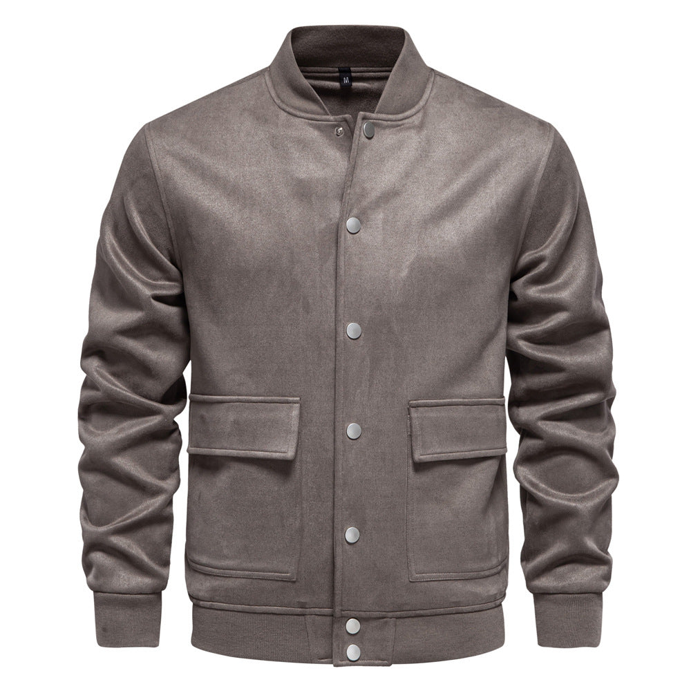 Herren leichter Kunstleder-Jacke mit praktischen Taschen Echoarchiv