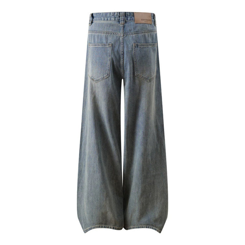 Damen Extraweite High‑Waist Palazzo-Jeans mit weitem Bein Echoarchiv
