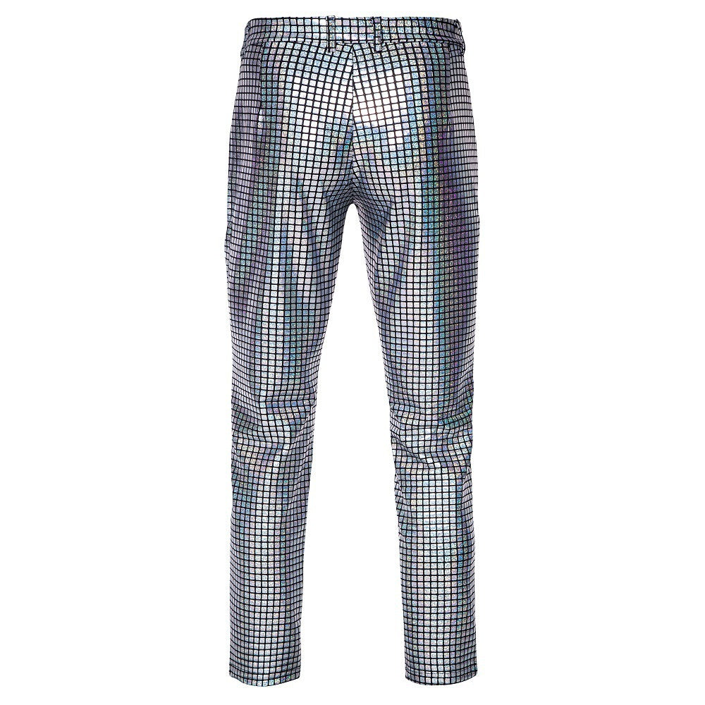 Herren Glamouröse Disco-Hose im Netzdesign Echoarchiv