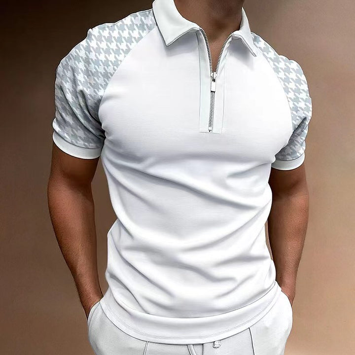 Herren Polo-Shirt mit modernem Einsatzdesign Echoarchiv