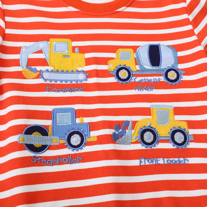Jungen Sweatshirt mit buntem Baustellenmotiv Echo Archiv