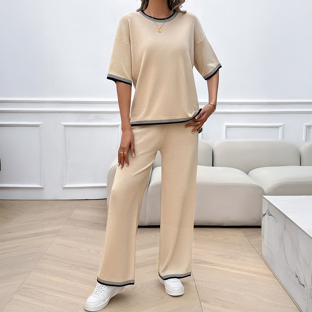 Damen Lässiges Set aus weitem Oberteil und weiten Hosen Echo Archiv