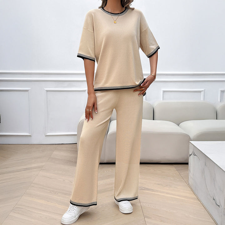 Damen Lässiges Set aus weitem Oberteil und weiten Hosen Echo Archiv