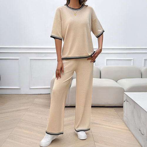 Damen Lässiges Set aus weitem Oberteil und weiten Hosen Echo Archiv