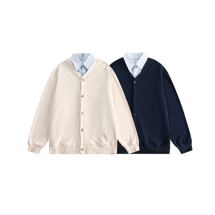 Herren Strickcardigan im Oversize‑Sweat‑Stil mit V‑Ausschnitt und Knopfleiste Echo Archiv