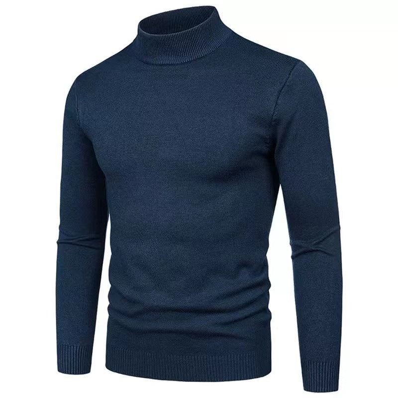 Herren Rollkragenpullover aus hochwertigem Strickmaterial mit feiner Textur Echoarchiv