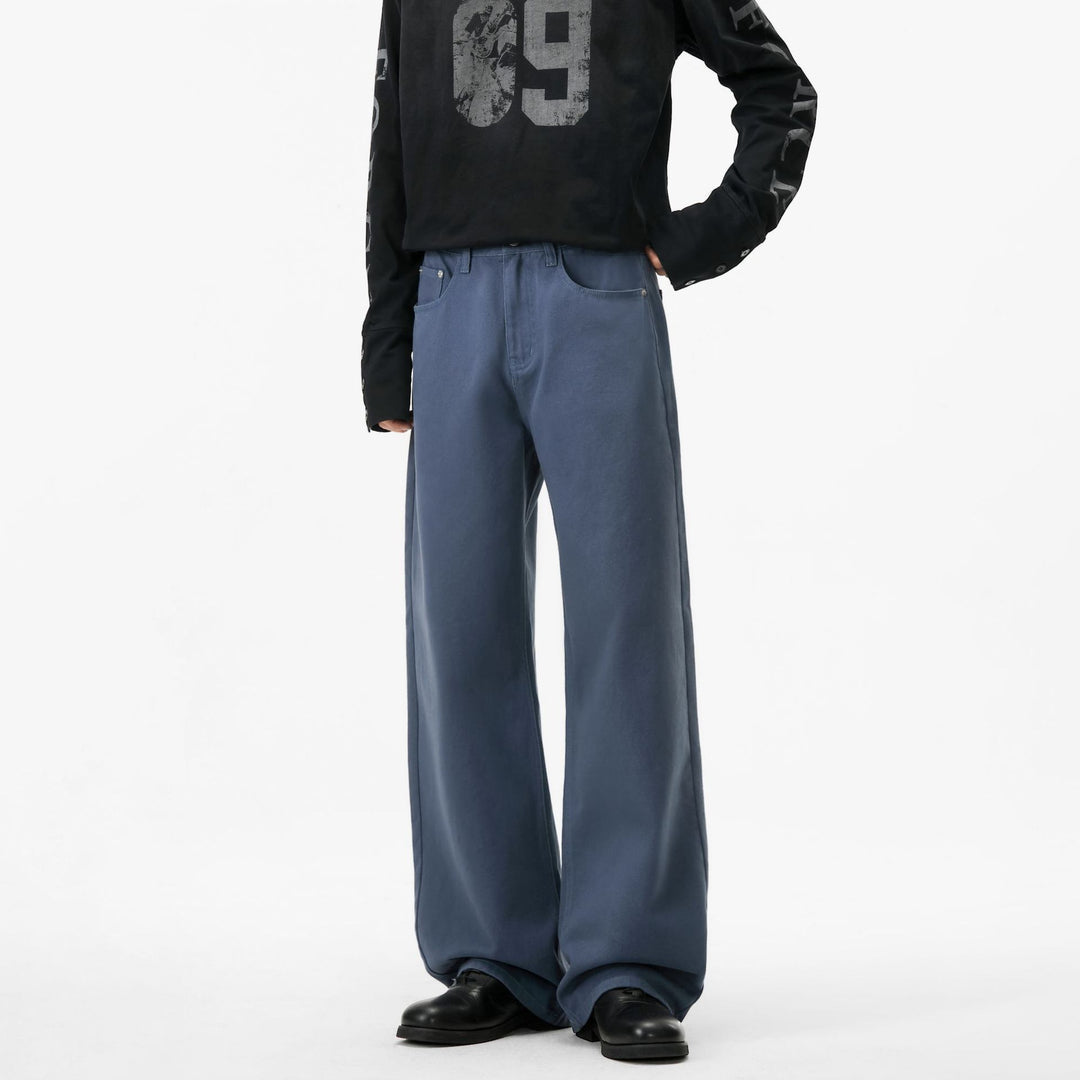Herren Weit geschnittene Relaxed-Denim-Jeans im geraden Baggy-Schnitt mit hoher Bundlinie Echo Archiv
