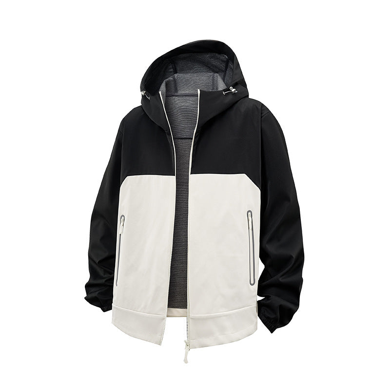 Herren Softshell-Outdoorjacke mit Kapuze, wasserabweisend und kontrastierenden Einsätzen Echo Archiv
