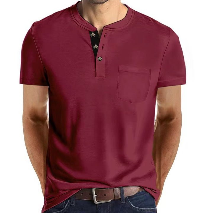 Herren Kurzarmshirt mit modernem Knopfleisten-Design und praktischer Brusttasche Echoarchiv