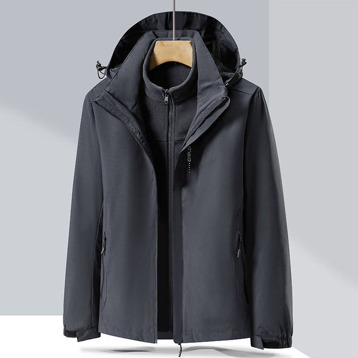 Damen dreilagige Softshelljacke mit herausnehmbarer Fleece‑Innenjacke – Célinea