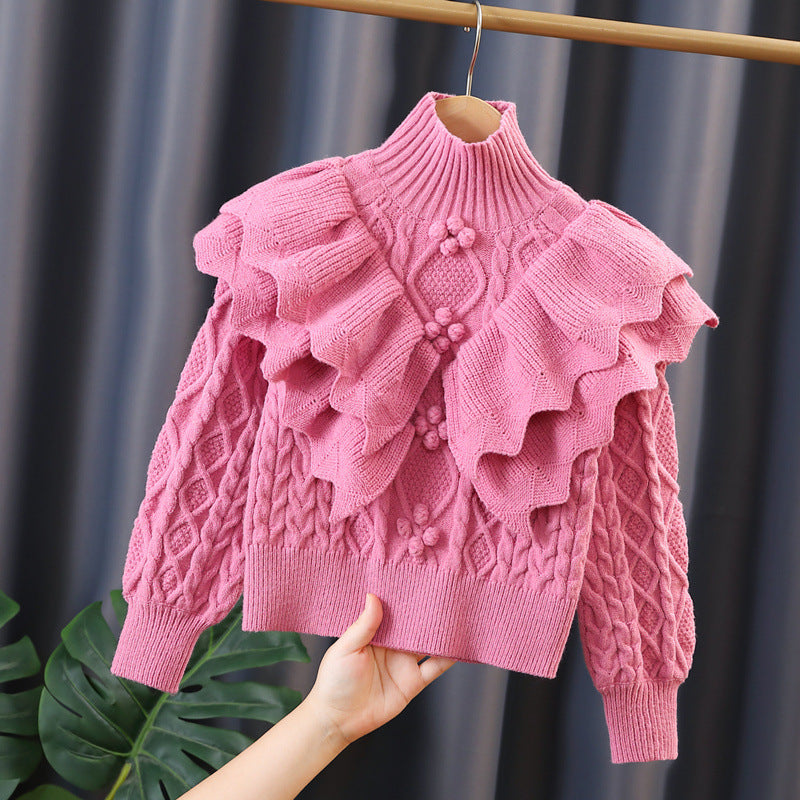 Damen Strickpullover mit voluminösen Rüschendetails Echo Archiv