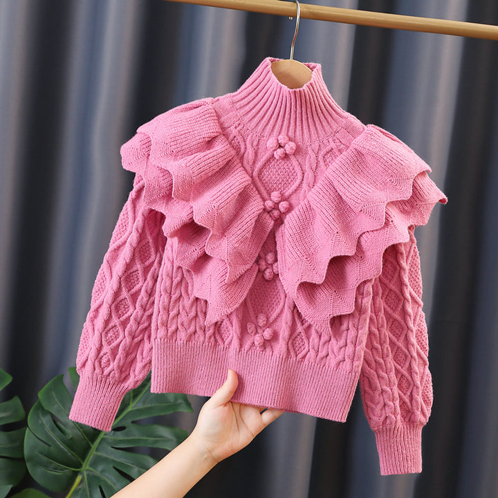 Damen Strickpullover mit voluminösen Rüschendetails Echo Archiv