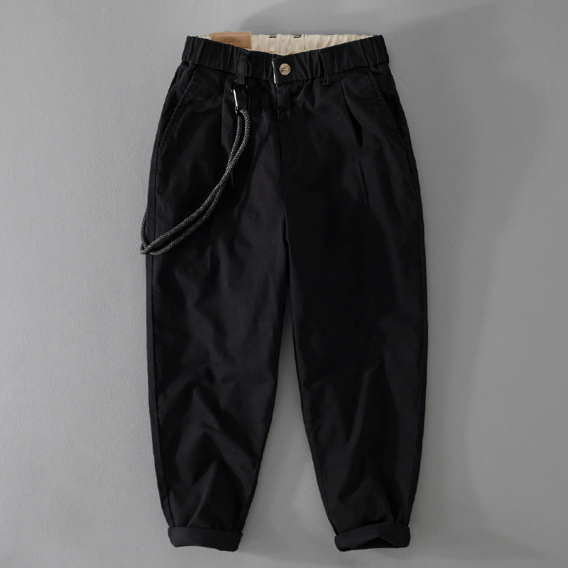 Herren Kordelbund-Tapered-Hose aus Baumwollmix mit elastischem Bund und konischem Bein Echoarchiv