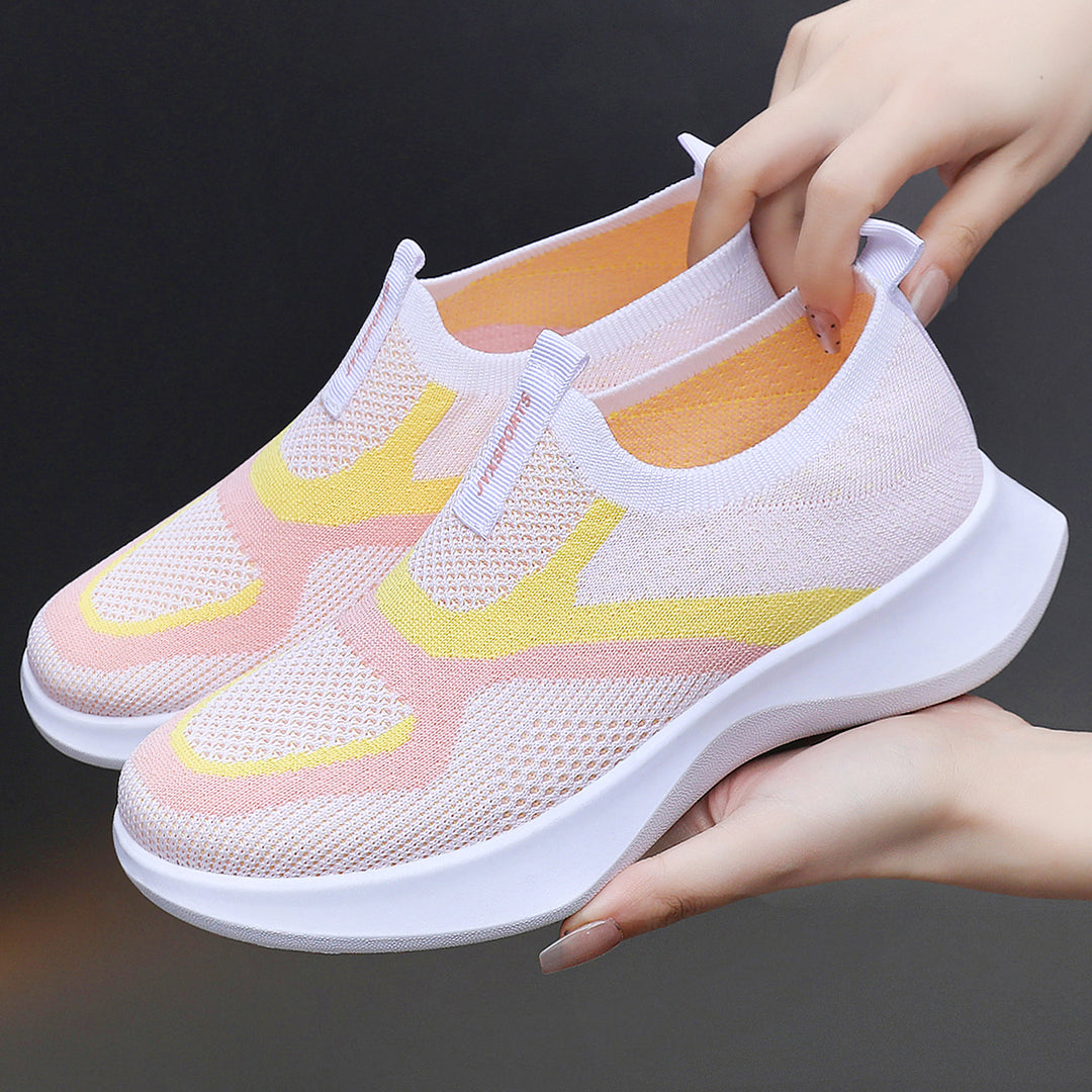 Damen nan nahtloser Strick-Sockensneaker mit elastischem Einstieg, atmungsaktiver Mesh-Struktur und leichter EVA-Dämpfung Echo Archiv