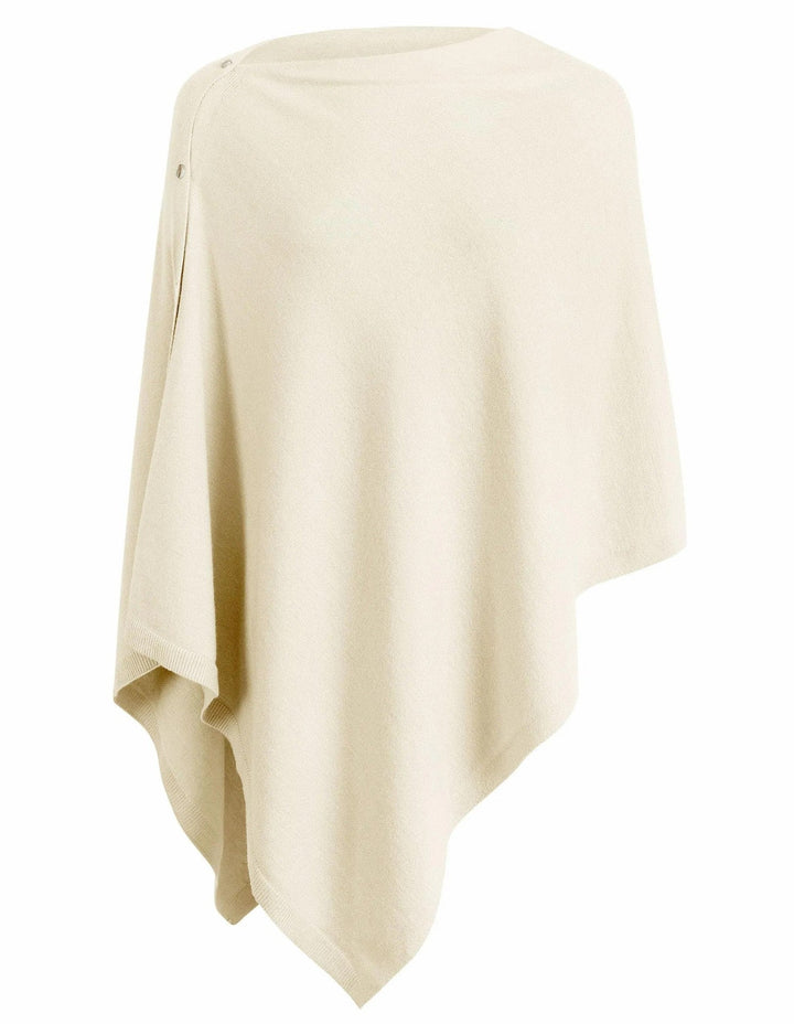 Damen vielseitiger Poncho aus hochwertiger Materialmischung – Célinea