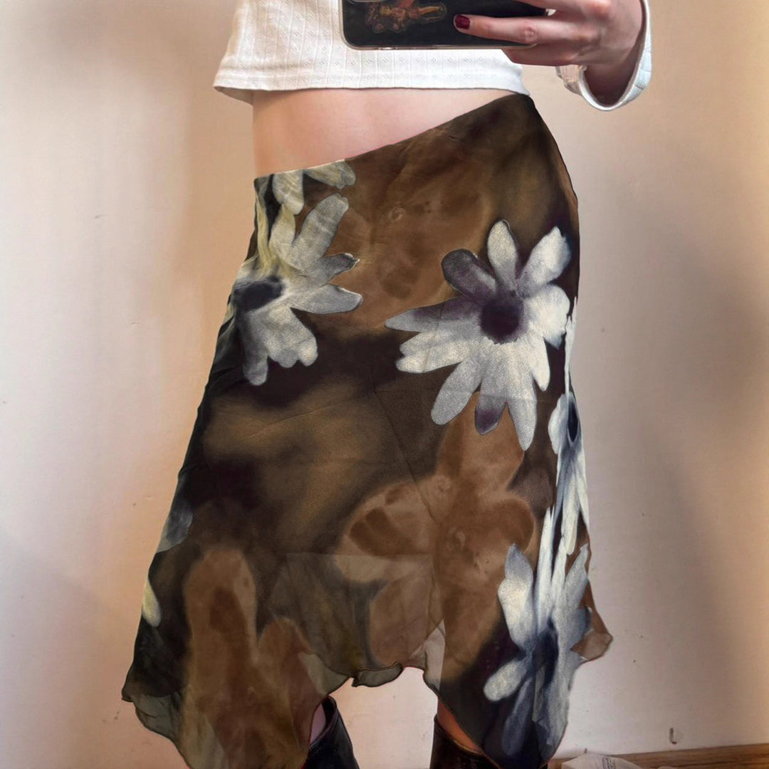 Damen luftige Sommer-Shorts mit floralem Muster und weitem Schnitt Echo Archiv