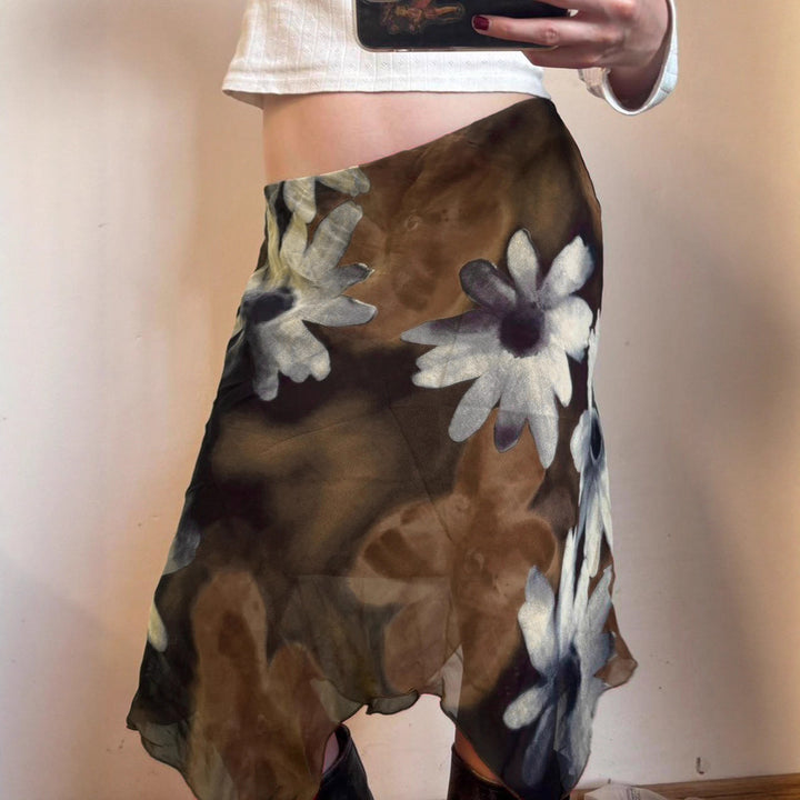 Damen luftige Sommer-Shorts mit floralem Muster und weitem Schnitt Echo Archiv