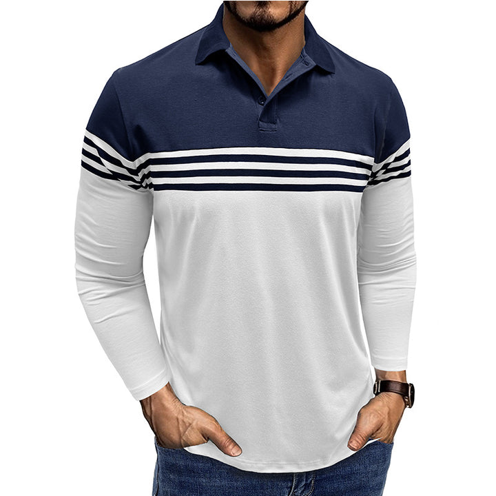 Herren Polo-Shirt mit modischem Streifenmuster Echoarchiv