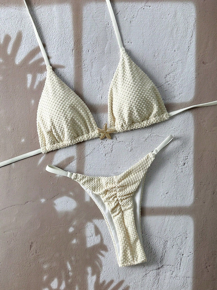 Damen Triangel-Bikini mit strukturiertem Stoff und maritimen Details Echo Archiv