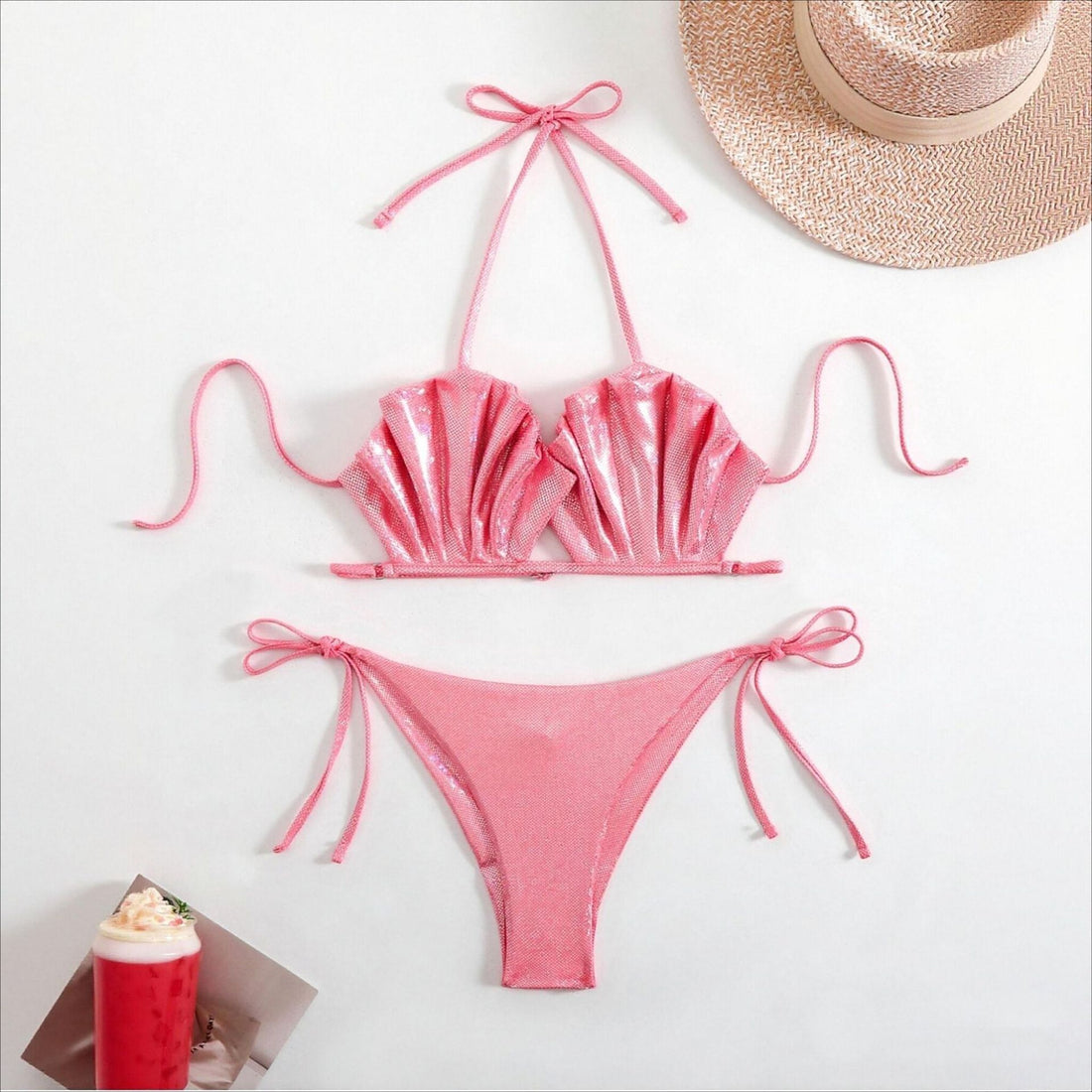 Damen Glamouröser Bikini mit Rüschendesign – Maréssa