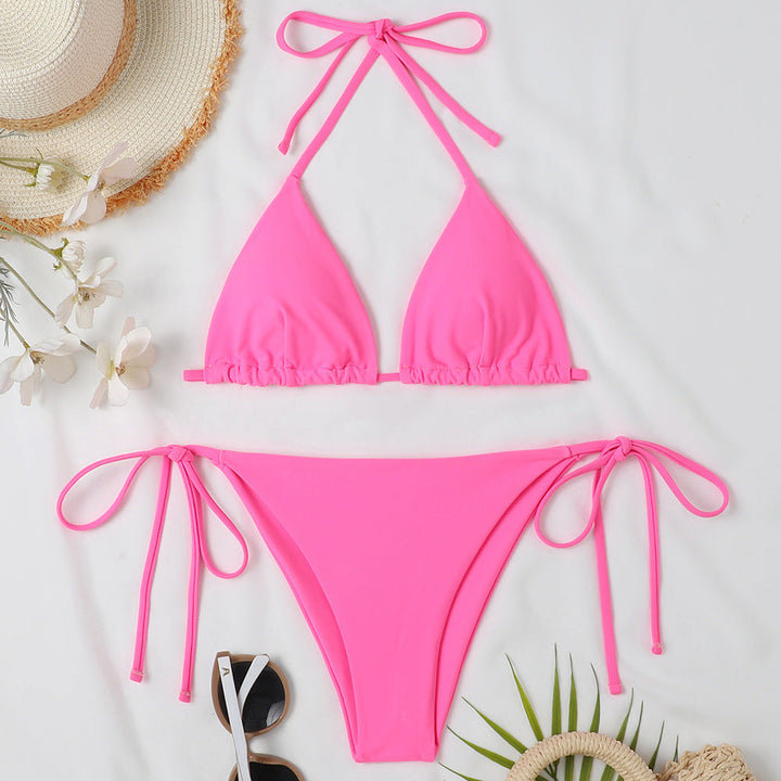 Damen Triangel-Bikini mit verstellbaren BindEchoarchivändern und raffinierten Details Echoarchiv