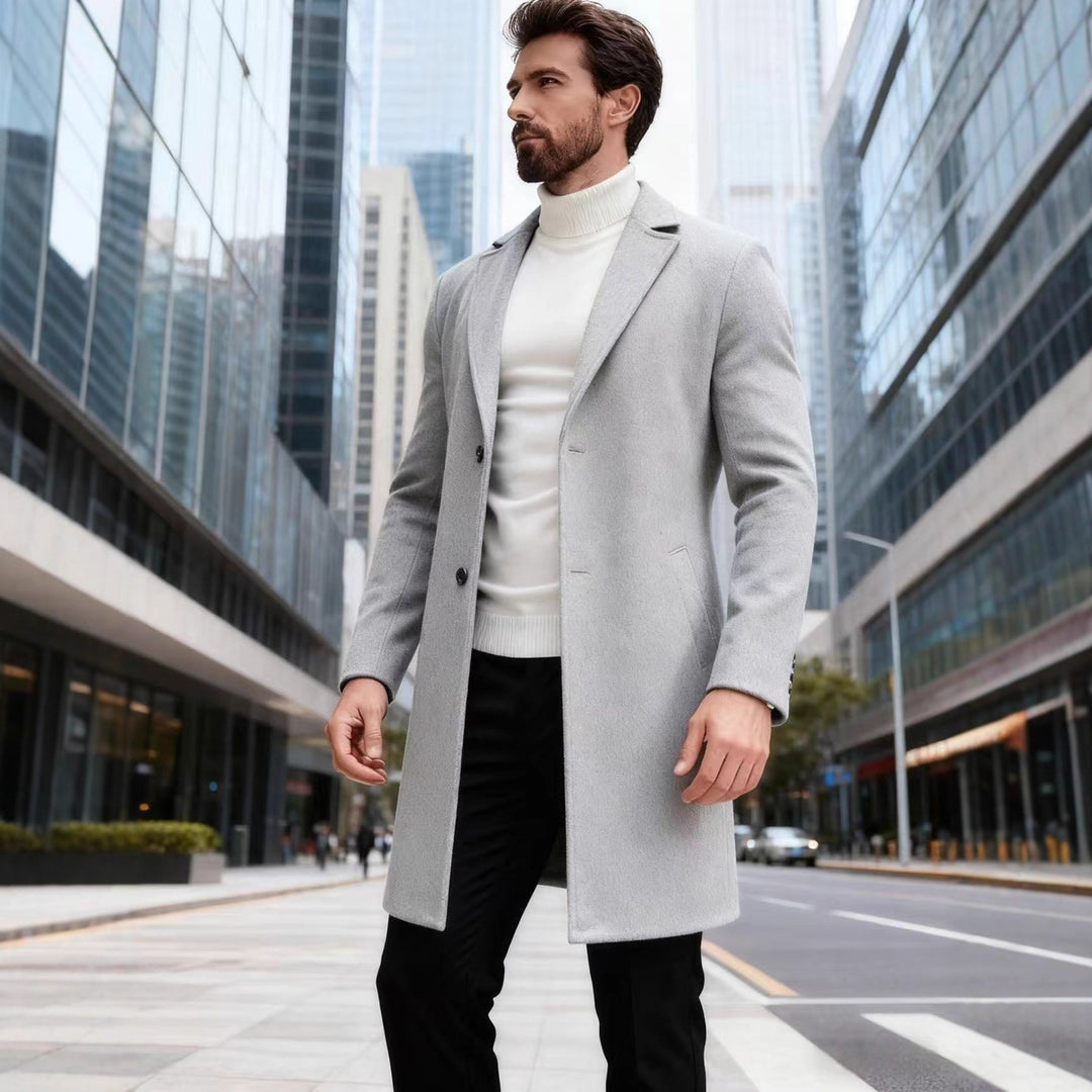 Herren eleganter Wollmantel Echoarchiv