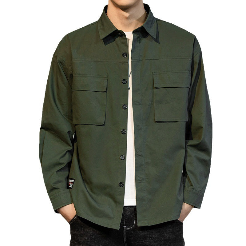 Herren robuste Utility-Hemdjacke mit praktischen Brusttaschen Echoarchiv