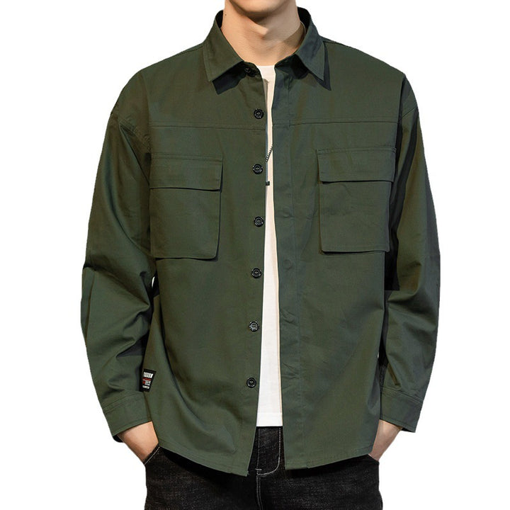 Herren robuste Utility-Hemdjacke mit praktischen Brusttaschen Echoarchiv