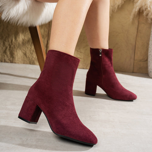 Damen Modische Ankle Boots mit Blockabsatz Echo Archiv