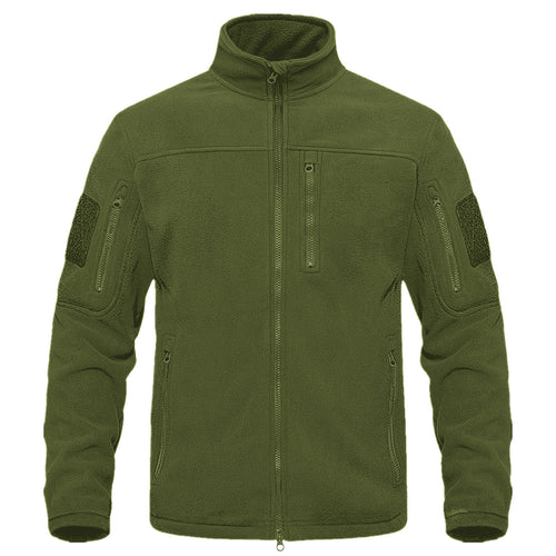 Herren Fleecejacke mit vielseitigen Taschen und hochschließendem Kragen Echoarchiv