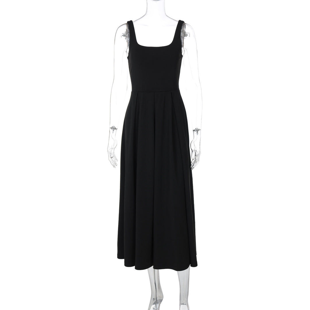 Damen Elegantes Maxikleid mit A-Linie und breiten Trägern Echo Archiv