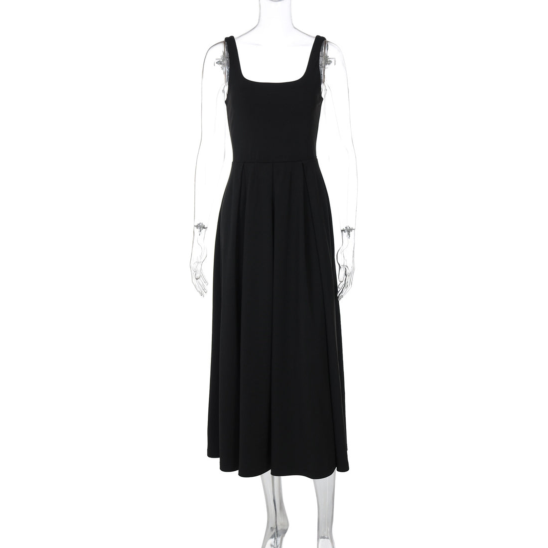 Damen Elegantes Maxikleid mit A-Linie und breiten Trägern – Valéora