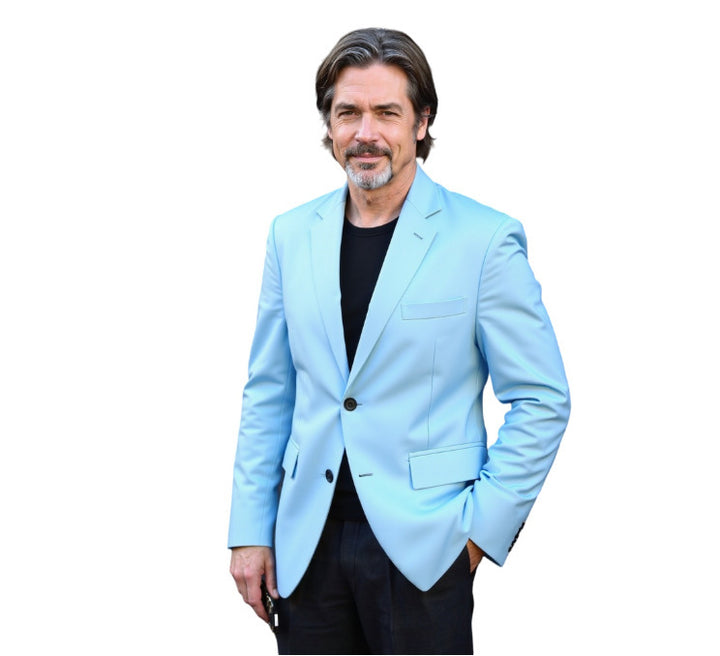 Herren nan taillierter Business-Blazer aus Stretchgewebe mit Brusttasche und schlanker Silhouette Echo Archiv