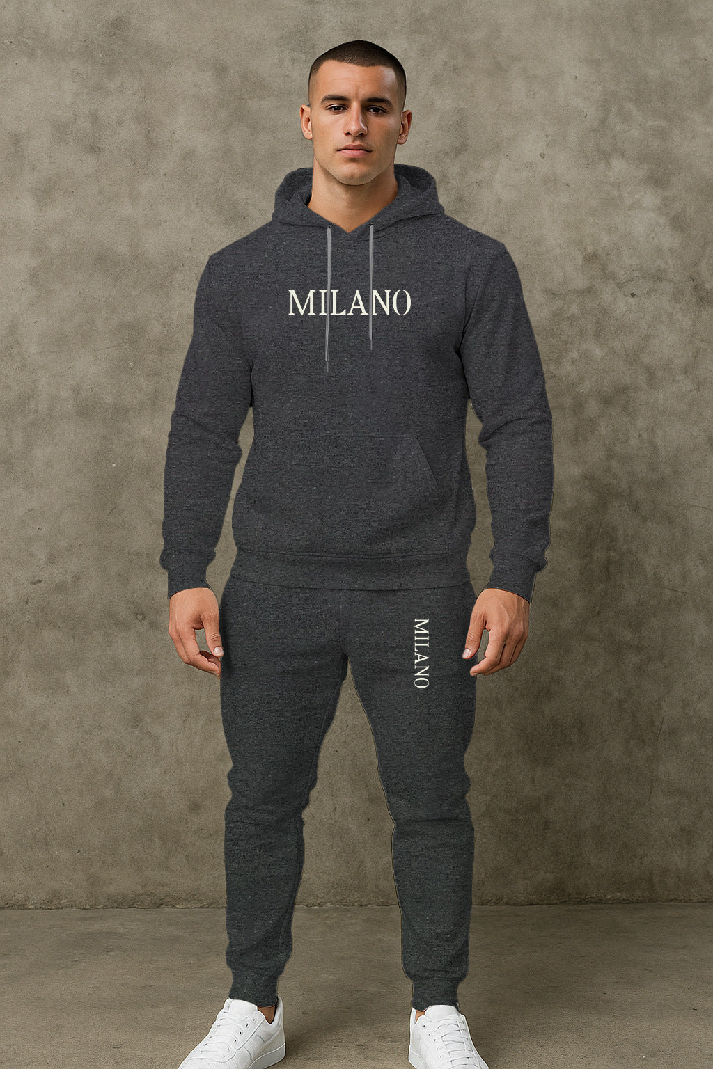 Herren modischer Hoodie und Jogginghose Set Echoarchiv