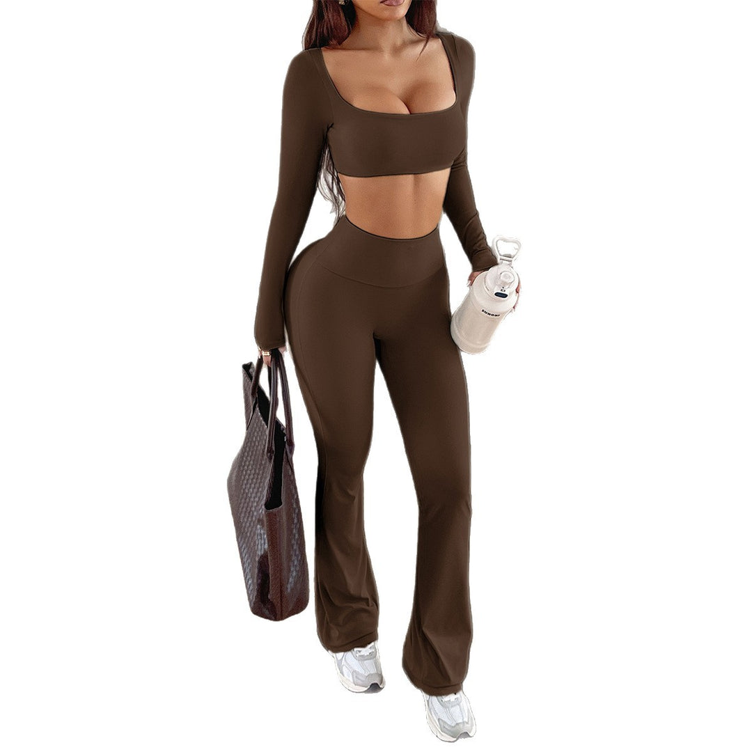 Damen Sportliches Zweiteiliges Set mit Langarmoberteil und Schmalen Leggings Echo Archiv