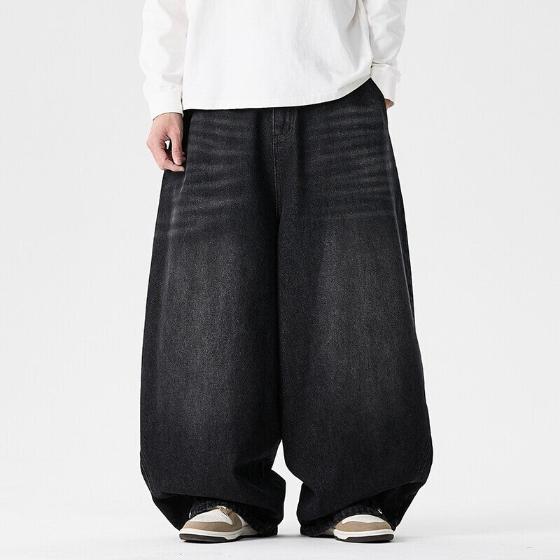 Herren nan extraweite Baggy-Jeans mit tiefem Schritt, relaxed Low-Crotch Schnitt und weitem Saum Echo Archiv