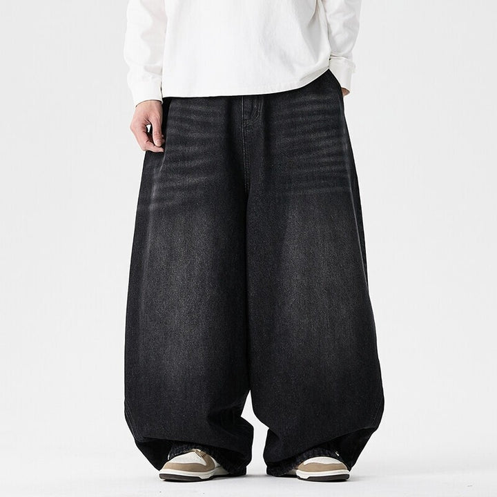 Herren nan extraweite Baggy-Jeans mit tiefem Schritt, relaxed Low-Crotch Schnitt und weitem Saum Echo Archiv